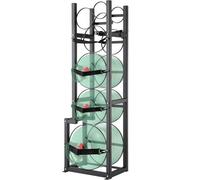 VEVOR Rack Bouteille de Gaz, Capacité 1x22,7 kg, 2x13,6 kg, 3 Autres Petits, Support de Cylindre de Réfrigérant 39,5x33x126,5 cm, Rayonnage Stockage pour Fréon, Gaz, Oxygène, Azote, Fluide Frigorigène