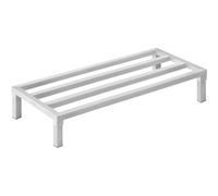 VEVOR Rack de Calage en Aluminium, 121,9x50,8x20,3 cm, Support de Stockage Commercial, Capacité Charge 817,2 kg, Entièrement Soudé, pour Rangement Aliments au Sol, dans Restaurants, Cuisines, Garages