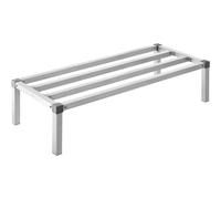 VEVOR Rack de Calage en Aluminium, 121,9x50,8x30,5 cm, Support de Stockage Commercial, Capacité de Charge 454 kg, Assemblage Facile, pour Rangement Aliments au Sol, dans Restaurants, Cuisines, Garages