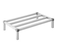 Étagère de stockage en aluminium VEVOR, 36 x 20 pouces étagère commerciale au sol pour aliments, 8 pouces au-dessus du sol, 1000 lbs de capacité de charge, étagère de stockage en aluminium entièrement
