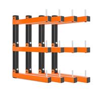 VEVOR Rack de Rangement pour Bois 3 Niveaux Lot de 4, 50 kg par Niveau | Rangement Mural Bois Pliable pour Garage, Atelier, Sous-Sol, Entrepôt, Rack Cantilever Acier avec Goupilles de Verrouillage