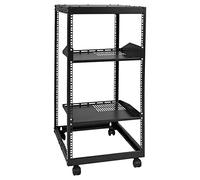 VEVOR Rack de Serveur à Cadre Ouvert 20U Support de Serveur réseau autoportant Mural Profondeur réglable 58,5-101,6 cm 4 Montants roulettes pour équipements informatiques de réseau, routeur, Modem