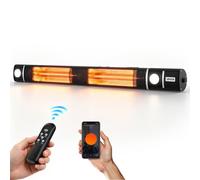 VEVOR Radiateur Infrarouge 3000 W, Chauffage Extérieur Infrarouge avec Commande WiFi, Télécommande et Interrupteur Mécanique, pour Terrasse, Jardin, Balcon, 3 Niveaux de Chauffage, IP55, Alliage d'Alu