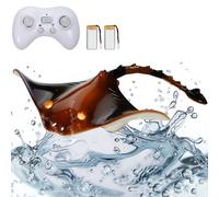 VEVOR Raie Manta Télécommandé Jouet RC 2,4 GHz Jeu Poisson Haute Simulation pour Piscine, Baignoire, Lac, avec Lumière, 2 Piles Rechargeables, pour Cadeau Anniversaire, Garçons, Filles 6 Ans et Plus