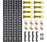 VEVOR Rail d'arrimage Rail Airlin 30 pcs. Rail de transport Rail d'ancrage Noir