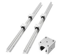 VEVOR Rail de Guidage Linéaire SBR25 Rails Linéaires 1200 mm 2 PCS et Blocs de Roulement à Billes Intégrés 4 PCS, pour Machines de Découpe, Meulage, Fraisage, Perçage, avec Arbre Entièrement Soutenu