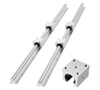VEVOR Rail de Guidage Linéaire SBR25 Rails Linéaires 1200 mm 2 PCS et Blocs de Roulement à Billes Intégrés 4 PCS, pour Machines de Découpe, Meulage, Fraisage, Perçage, avec Arbre Entièrement Soutenu