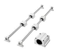 VEVOR Rail de Guidage Linéaire SFC25 Rails Linéaires 1000 mm 2 PCS Blocs Roulement à Billes 4 PCS pour Bricolage Machine à Graver Fraiseuse Tour Plaque Basculante Entraînement, Antirouille Précision