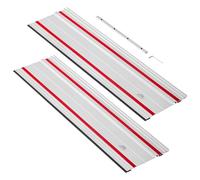 VEVOR Rail de Guidage pour Scie Plongeante Lot de 2 Guide de Scie sur Rail 700 mm Compatible avec Scies sur Rail Makita Festool WEN, pour Projets Menuiserie, en Aluminium Extrudé, avec 1 Connecteur