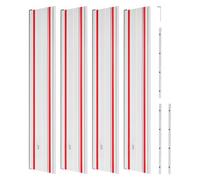 VEVOR Rail de Guidage pour Scie Plongeante Lot de 4 Guide de Scie sur Rail 700 mm Compatible avec Scies sur Rail Makita Festool WEN, pour Projets Menuiserie, en Aluminium Extrudé, avec 3 Connecteurs