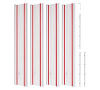 VEVOR Rail de Guidage pour Scie Plongeante Lot de 4 Guide de Scie sur Rail 700 mm Compatible avec Scies sur Rail Makita Festool WEN, pour Projets Menuiserie, en Aluminium Extrudé, avec 3 Connecteurs