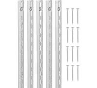 VEVOR Rail d'Étagères 99cm Vertical Mural à Perforation Simple Lot de 10 Réglables