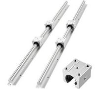 VEVOR Rail Guidage Linéaire SBR25 2 Rails Guidage 1200 mm 4 Blocs de Roulement