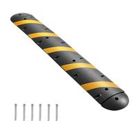 VEVOR Ralentisseur Caoutchouc, 183 cm, Rampe de Protection Câble 2 Canaux, Capacité de Charge 9979 kg, Rampe Passe Câble Sol, avec Vis d'Expansion, pour Allées et Routes en Asphalte, Béton, Gravier