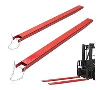 VEVOR Rallonges de Fourches à Palette 1840x115 mm Extensions de Fourche pour Chariot Élévateur 1 Paire en Acier au Carbone avec Broches pour Déplacer et Transporter Charges Volumineux Lourds, Rouge