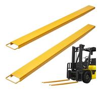 VEVOR Rallonges de Fourches à Palette 2130x140 mm Extensions de Fourche pour Chariot Élévateur Industriel 1 Paire Acier au Carbone Robuste pour Déplacer et Transporter Charges Volumineux Lourds, Jaune