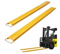 VEVOR Rallonges de Fourches à Palette 244x14 cm Extensions de Fourche pour Chariot Élévateur Industriel 1 Paire Acier au Carbone Robuste pour Déplacer et Transporter Charges Volumineux Lourds, Jaune