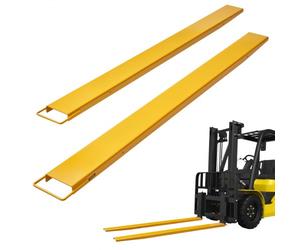 VEVOR Rallonges de Fourches à Palette 244x14 cm Extensions de Fourche pour Chariot Élévateur Industriel 1 Paire Acier au Carbone Robuste pour Déplacer et Transporter Charges Volumineux Lourds, Jaune