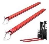VEVOR Rallonges de Fourches à Palette Avec Broches Acier Carbone 1 Paire Rouge 209x11,5cm Rouge