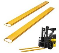 VEVOR Rallonges de Fourches à Palette 2440x165 mm Extensions de Fourche pour Chariot Élévateur Industriel 1 Paire Acier au Carbone Robuste pour Déplacer et Transporter Charges Volumineux Lourds, Jaune