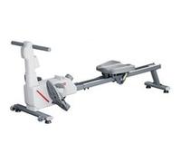 VEVOR Rameur Magnétique Pliable Capacité 158kg 16 Niveaux Avec Double Rail Coulissant Blanc et Gris