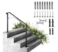 VEVOR Rampe d’escalier Arche #3 Noire matte 2 Poteaux 3-4 de Traverses Main