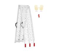 VEVOR Rampe d'accès en Aluminium, 1 pièce, Rampe de Chargement Pliable, Charge de 340 kg, avec Surface Plus Large, Robuste, Stable et Universelle, avec poignées, pour Moto, Scooter électrique, vélo