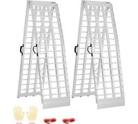 VEVOR Rampe d'accès en Aluminium, 2 pièces, Rampe de Chargement Pliable, Charge de 907 kg, avec Surface Plus Large, Robuste, Stable et Universelle, avec poignées, pour VTT, UTV, Moto, vélo électrique