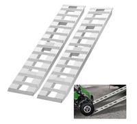 VEVOR Rampe de Chargement en Aluminium 2 PCs 183 x 38 cm, Rampe d’Accès avec Capacité de Charge 2721,6 kg, Léger et Portable, pour Moto/Moto Tout-Terrain/Remorque/VTT/UTV/Tracteur/Tondeuse à Gazon