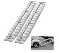 VEVOR Rampe de Chargement en Aluminium 2PCs 274,5 x 38 cm, Rampe d’Accès avec Capacité de Charge 4535,9 kg, Léger et Portable, pour Moto/Moto Tout-Terrain/Remorque/VTT/UTV/Tracteur/Tondeuse à Gazon