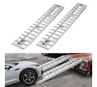 VEVOR Rampe de Chargement en Aluminium 2PCs 274,5x38 cm, Rampe d’Accès pour Voitures avec Capacité de Charge 4535,9 kg, pour VTT Moto Remorque Tracteur Tondeuse à Gazon, avec Plaques Antidérapantes