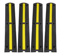 VEVOR Rampe de Protection Câble 100 x 15 x 3,1 cm, 4PCS Passage de Câble Sol 1 Canal 3x2 cm Capacité de Charge 8 164 kg Passe Câble Ralentisseur Couverture de Fil de