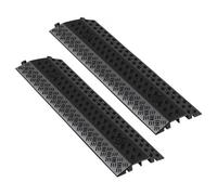 VEVOR Rampe de Protection Câbles, Lot de 2, Passage de Câble au Sol, Canal 51 x 28 mm, Cache-câbles au Sol, Charge 7938 kg, Passe Câble pour Zones à Forte Circulation Piétonne, Intérieur, Extérieur