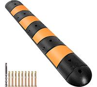 VEVOR Rampe de Protection de Câble 2 Canaux Passage de Câble au Sol Modulaire en Caoutchouc, Longueur 185 cm, Passe Cache Câbles, Charge 9980 kg, Ralentisseur pour Protéger Câbles Garage Route Allée