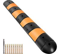 VEVOR Rampe de Protection de Câble 2 Canaux Passage de Câble au Sol Modulaire en Caoutchouc, Longueur 185 cm, Passe Cache Câbles, Charge 9980 kg, Ralentisseur pour Protéger Câbles Garage Route Allée