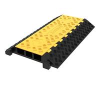 VEVOR Rampe de Protection de Câble 6600 lbs Rampe de Cache-Câble 3 Canaux Passe Câble Sol Protecteur de Câble Sol Goulotte Passe Câble Couvre Câble pour Parking Entrepôt Concert Hôtel Scène