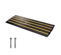 VEVOR Rampe de Seuil Hauteur 6,5 cm Rampe Trottoir Caoutchouc Capacité Charge 15 tonnes Rampe Accès Fauteuil Roulant Antidérapante Extensible pour Quai Chargement Garage Entrée Porte 122x40,5x6,5 cm