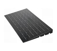 VEVOR Rampe de seuil en caoutchouc, 10,2 cm, couverture de cordon à 3 canaux, rampe de seuil solide, entrée coudée en caoutchouc, capacité de charge nominale 1000 kg pour fauteuil roulant et scooter