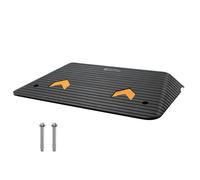 VEVOR Rampe de seuil en caoutchouc plein Rampe de seuil de porte capacité de charge 15 tonnes Rampe de trottoir avec canal 90,2x53,34x8,9cm Rampe pour fauteuil roulant Rampe d'accès en caoutchouc Idéa