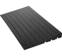 VEVOR Rampe de seuil en caoutchouc, rampe de seuil de porte avec montée de 7,5 cm, cache-câbles 3 canaux, entrée coudée en caoutchouc avec une capacité de charge d'une tonne pour les fauteuils roulant