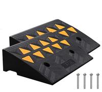 VEVOR Rampe de Seuil Hauteur 12,7 cm 2PCS Rampes Trottoir Caoutchouc Capacité Charge 15 tonnes Rampe Accès Fauteuil Roulant avec Structure Grillagée Stable pour Passage Voitures Motos 48,3x33x12,7 cm