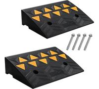 VEVOR Rampe de Seuil Hauteur 12,7 cm 2PCS Rampes Trottoir Caoutchouc Capacité Charge 15 tonnes Rampe Accès Fauteuil Roulant avec Structure Grillagée Stable pour Passage Voitures Motos 48,3x33x12,7 cm