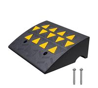 VEVOR Rampe de Seuil Hauteur 15,2 cm Rampe Trottoir Caoutchouc Capacité Charge 15 tonnes Rampe Accès Fauteuil Roulant avec Structure Grillagée Stable pour Passage Voitures Motos Vélos 49,1x37x15,2 cm