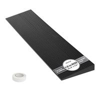 VEVOR Rampe de Seuil Hauteur 4 cm Rampe Trottoir Découpable Caoutchouc Charge 15 t Rampe Accès Fauteuil Roulant Largeur 90 cm Antidérapante Bande Adhésive Double Face pour Entrée Porte Salles de Bain