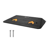 VEVOR Rampe de Seuil Hauteur 7,6 cm Rampe Trottoir Caoutchouc avec 1 Canal Capacité Charge 15 tonnes Surface Texturée Antidérapante pour Fauteuil Roulant Voitures Scooter Quai Garage 90,2x45,7x7,6 cm