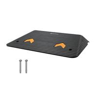 VEVOR Rampe de Seuil Hauteur 8,9 cm Rampe Trottoir Caoutchouc avec 1 Canal Capacité Charge 15 tonnes Surface Texturée Antidérapante pour Fauteuil Roulant Voitures Scooter Quai Garage 90,2x53,34x8,9 cm