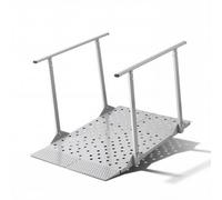 VEVOR Rampe de Seuil pour Fauteuil Roulant avec Mains Courantes 1140x850 mm, Rampe d'Accès PMR en Fer, Antidérapante, Capacité de Charge 199,6 kg, pour Marches, Escaliers, Portes et Trottoirs