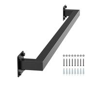 VEVOR Rampe d'Escalier Murale Main Courante Fer 1215 mm 113,4 kg Tube Carré Noir