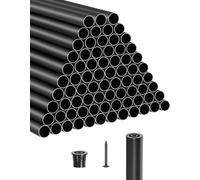 VEVOR Rampe d'escalier, paquet de 101, 66 cm rampe d'escalier en aluminium, 3/4 pouce métal pour escalier, véranda, terrasse, noir mat