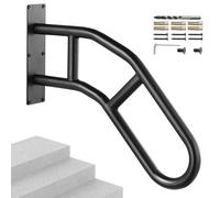 VEVOR Main courante d'escalier U – Rampe murale 813 mm noire mate pour 1–3 marches